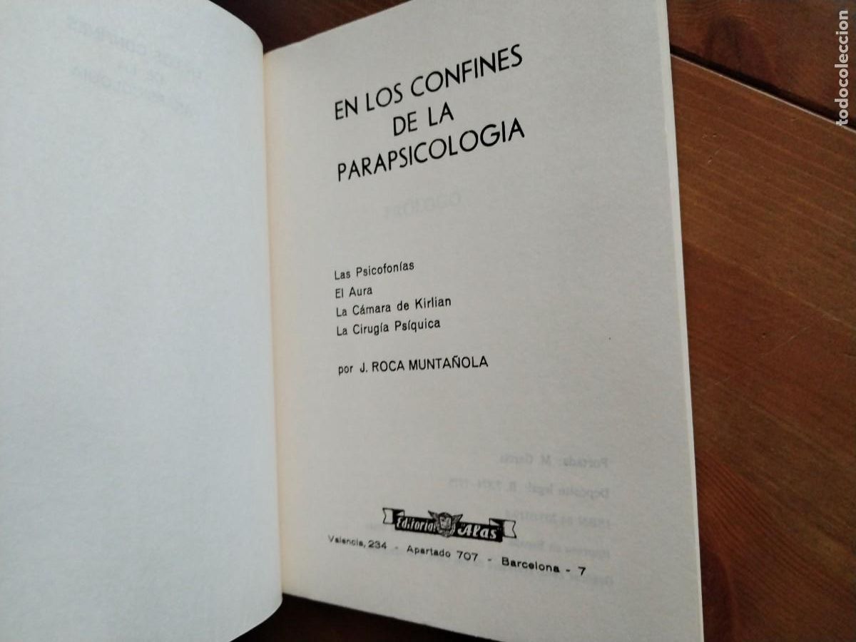 Libros de segunda mano: En los confines de la parapsicolog&iacute;a -J. Roca munta&ntilde;ola - Foto 3