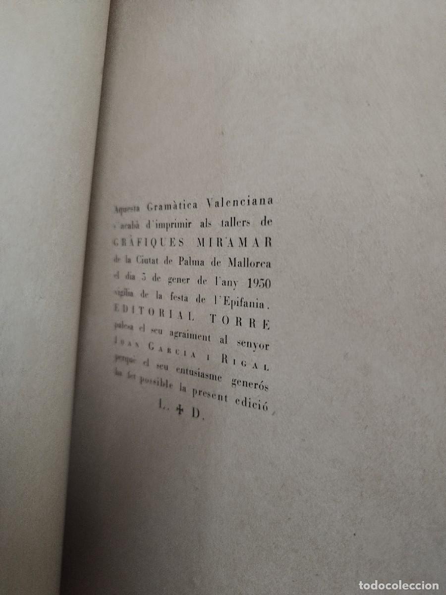 Libros de segunda mano: GRAMATICA VALENCIANA - SANCHIS GUARNER - 1950 - Foto 8