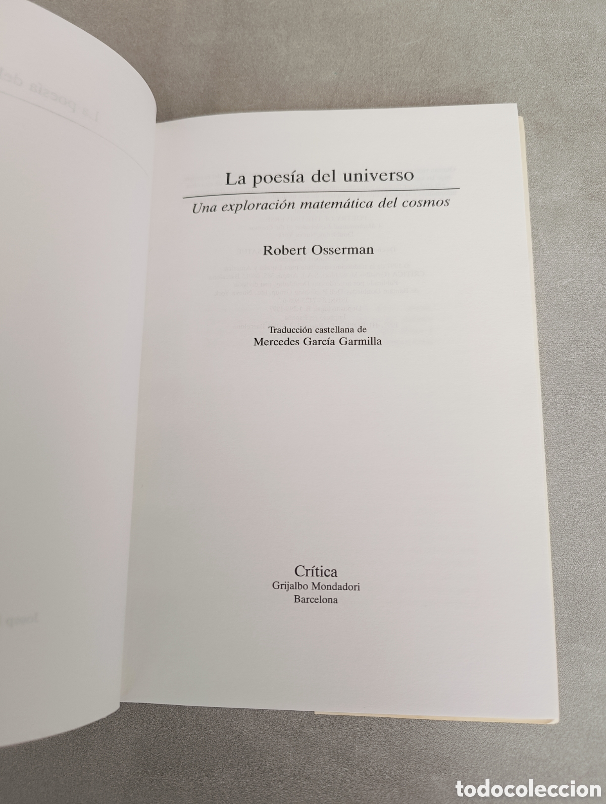 Libros de segunda mano: La poes&iacute;a del universo. Robert Osserman. - Foto 4