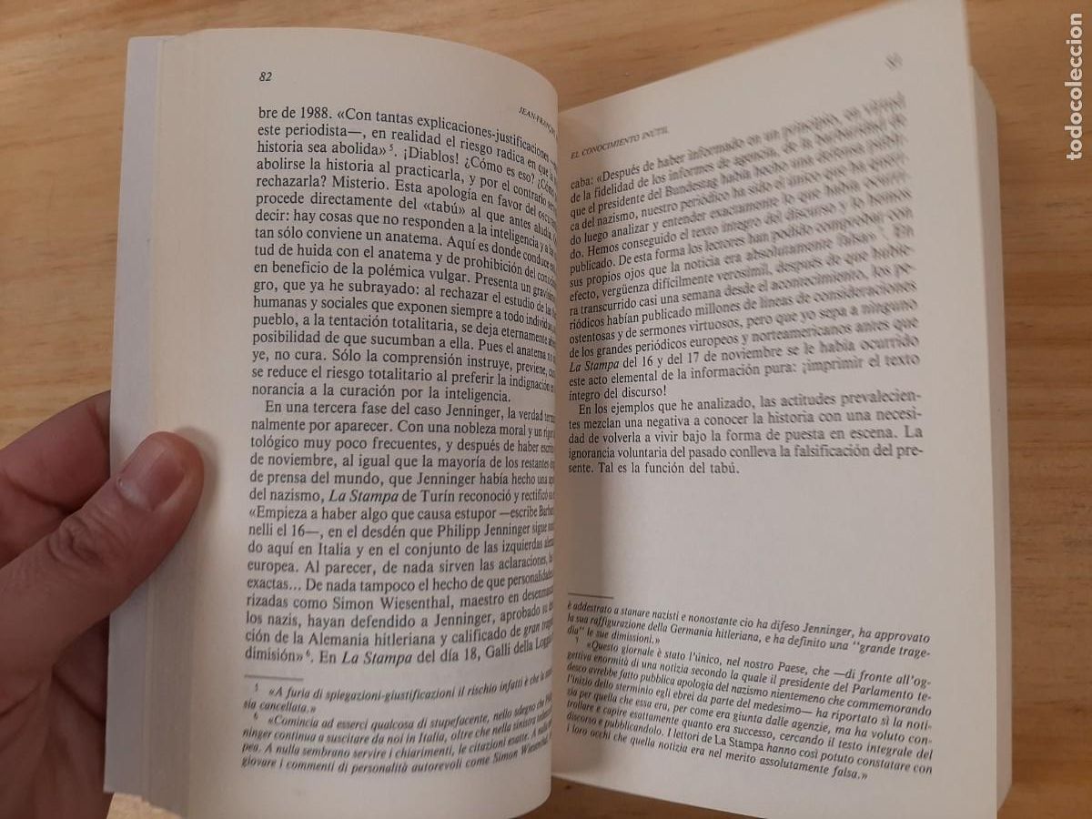 Libros de segunda mano: El conocimiento in&uacute;til - Jean Francois Revel - Foto 6