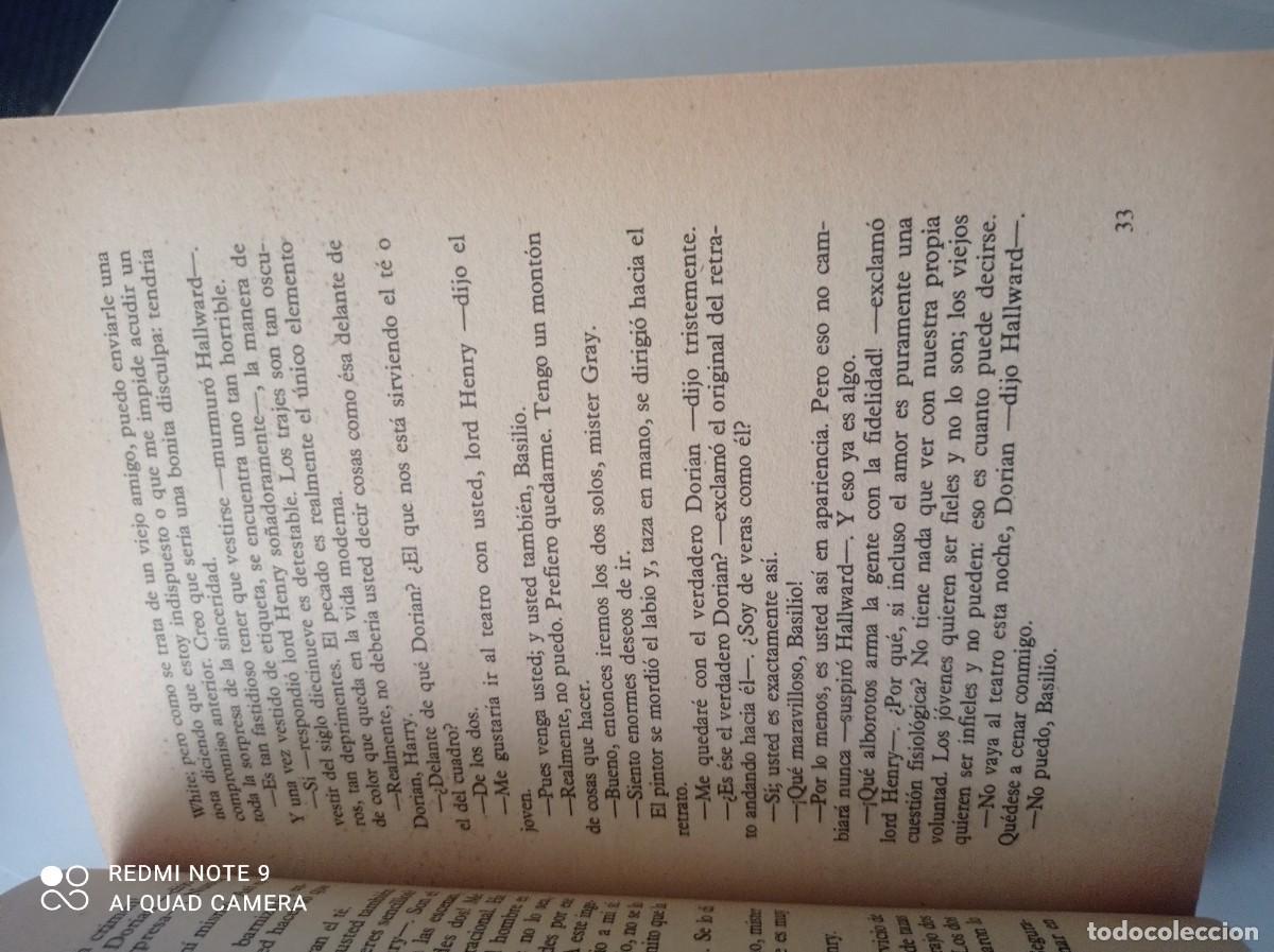 Libros de segunda mano: libro &rdquo; EL RETRATO DE DORIAN GRAN&rdquo; de Oscar Wilde de 1985 - Foto 7