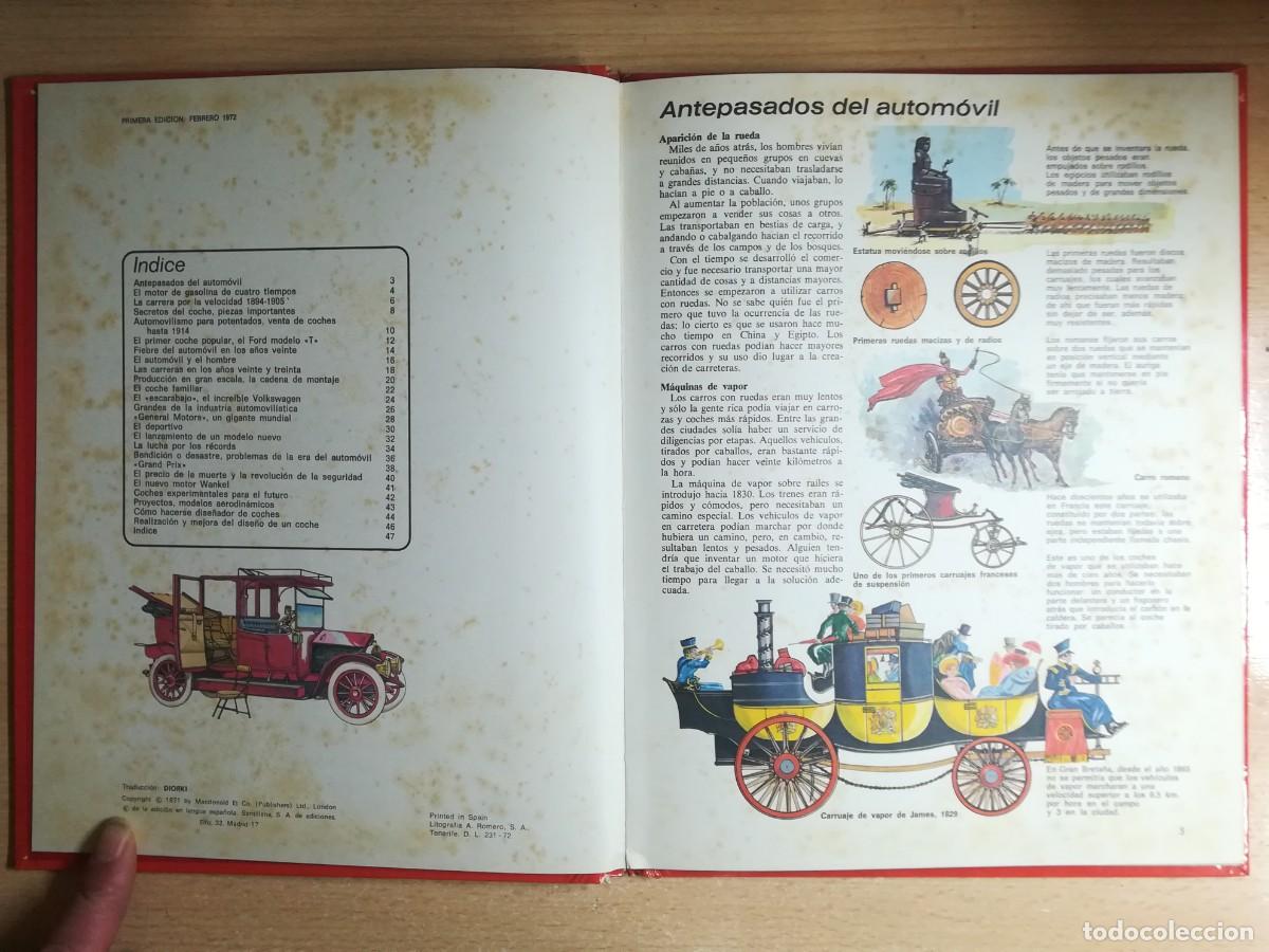 Libros de segunda mano: Autom&oacute;viles. Biblioteca visual Santillana 1972. - Foto 2