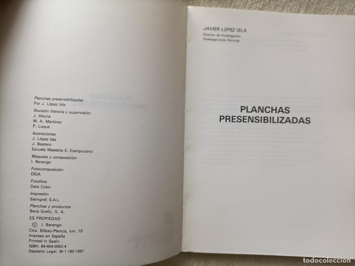 Libros de segunda mano: JAVIER L&Oacute;PEZ ISLA PLANCHAS PRESENSIBILIZADAS - Foto 3