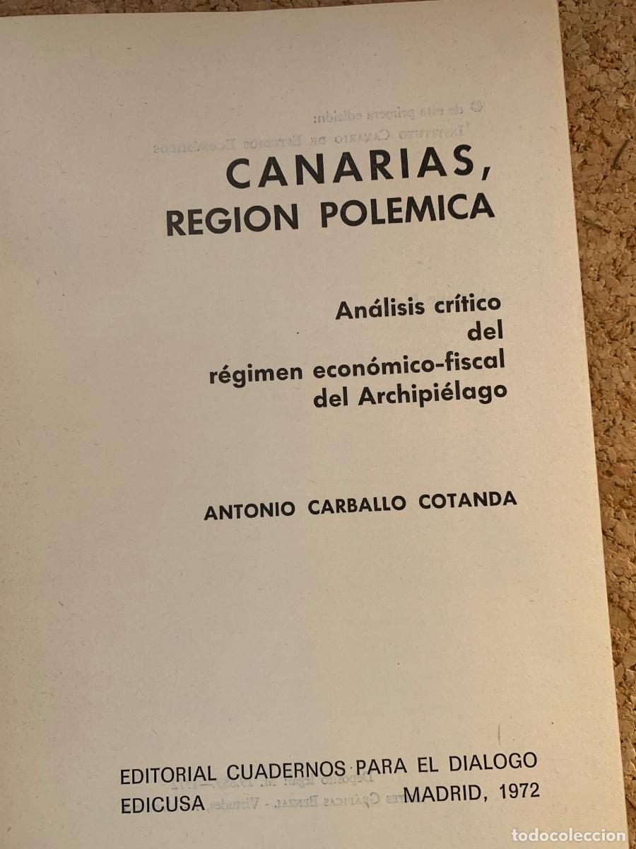Libros de segunda mano: Canarias, regi&oacute;n pol&eacute;mica (Bols 40) - Foto 2