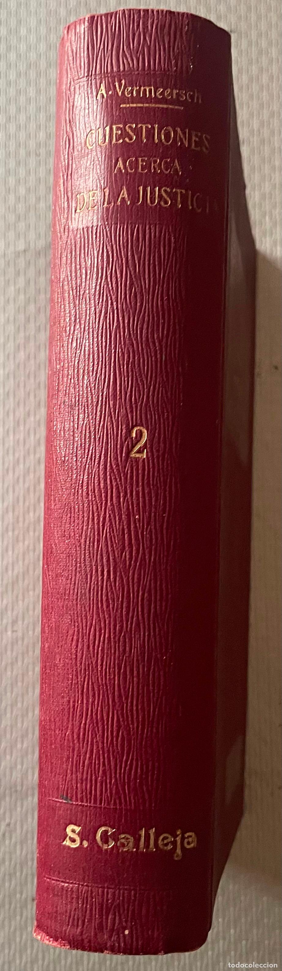 Libros de segunda mano: CUESTIONES ACERCA DE LA JUSTICIA A.Vermeerseh - Foto 2