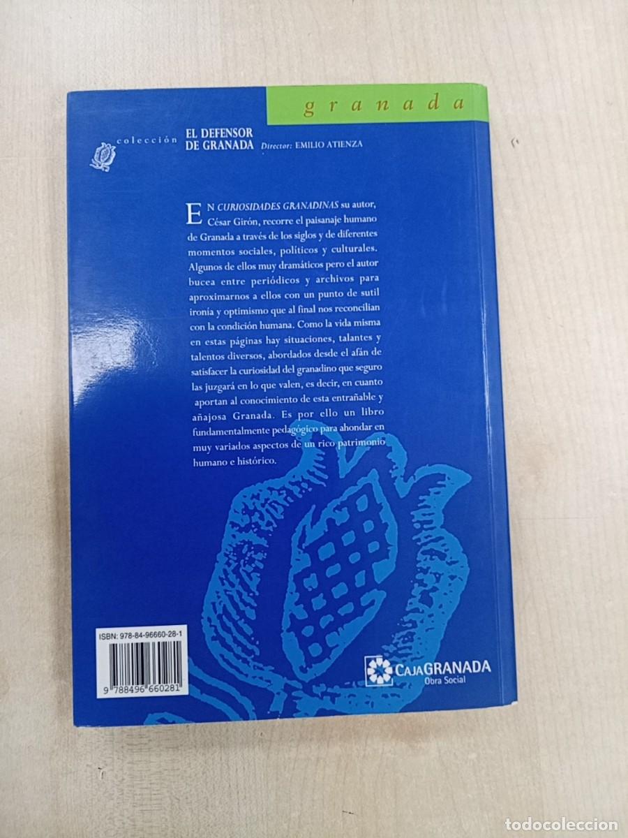 Libros de segunda mano: CURIOSIDADES GRANADINAS. GIR&Oacute;N L&Oacute;PEZ, C&Eacute;SAR. EL DEFENSOR DE GRANADA - Foto 2