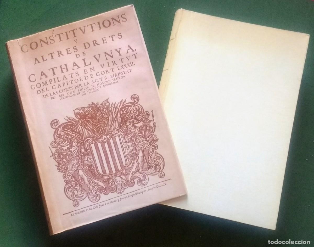 Libros de segunda mano: CONSTITUTIONS Y ALTRES DRETS DE CATHALUNYA - ED. BASE - 1973 - FACS&Iacute;MIL. (I CATALUNYA). - Foto 1