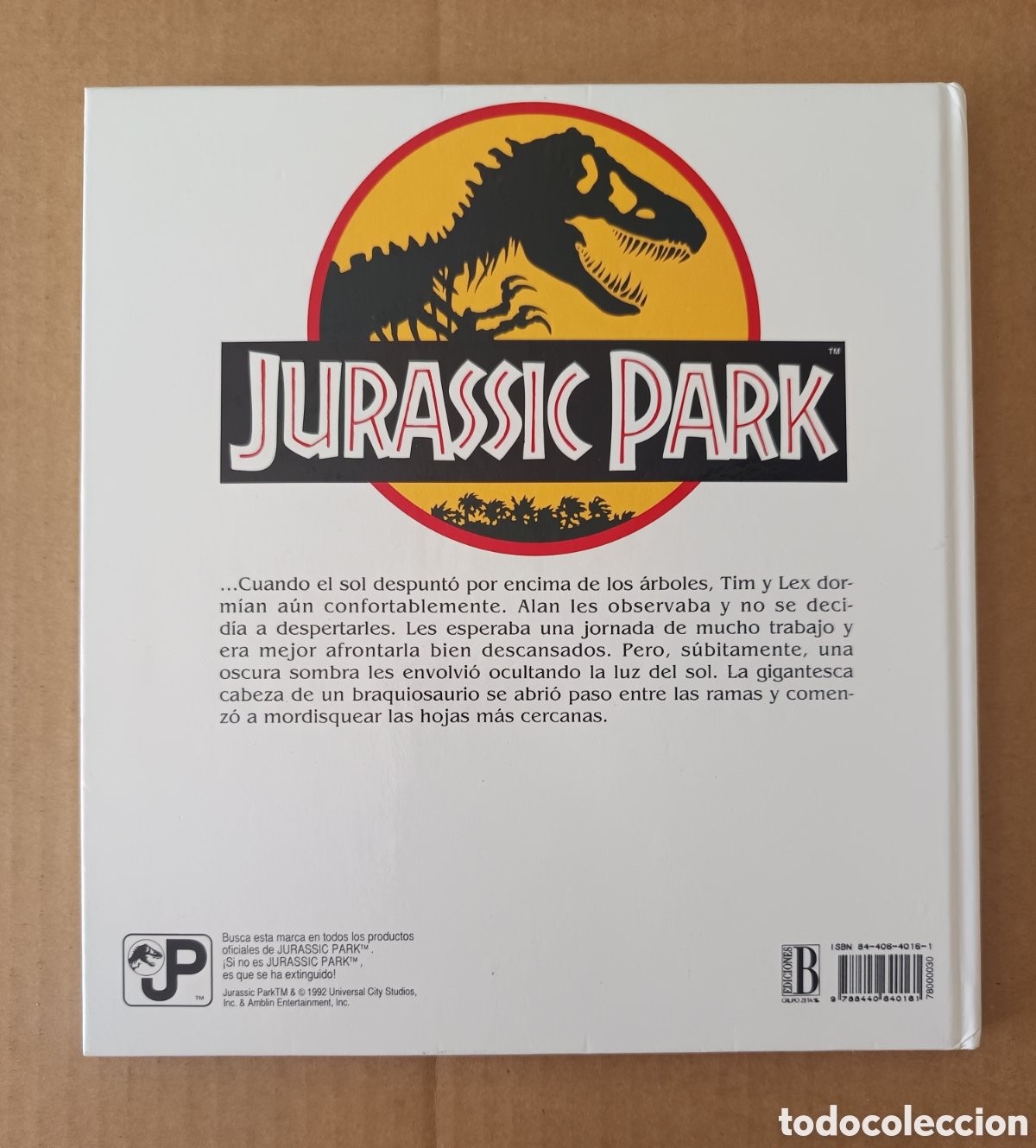Libros de segunda mano: Jurassic Park: El Libro de la Pel&iacute;cula (Ediciones B, 1993). Steven Spielberg. - Foto 2