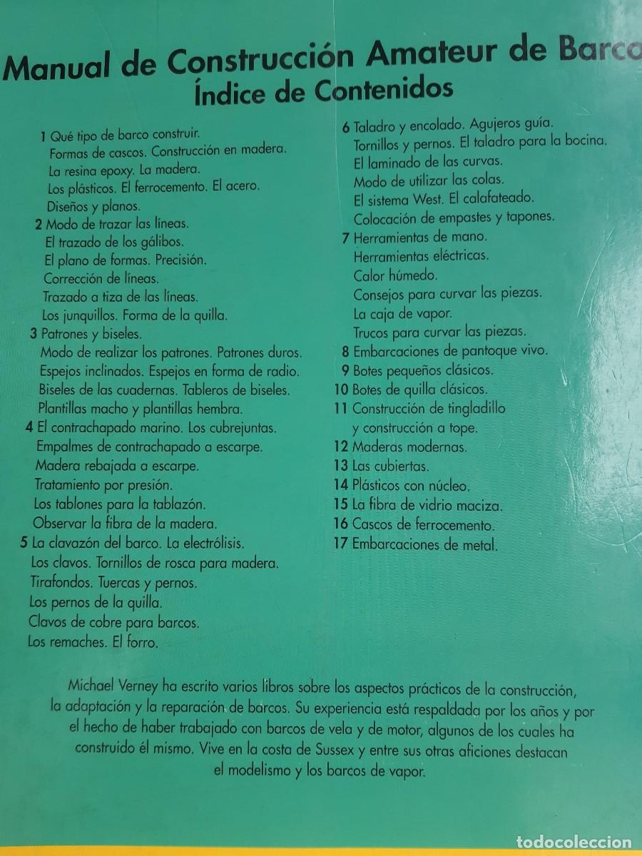 Libros de segunda mano: Manual de construcci&oacute;n amateur de barcos Michael Verney - Foto 4