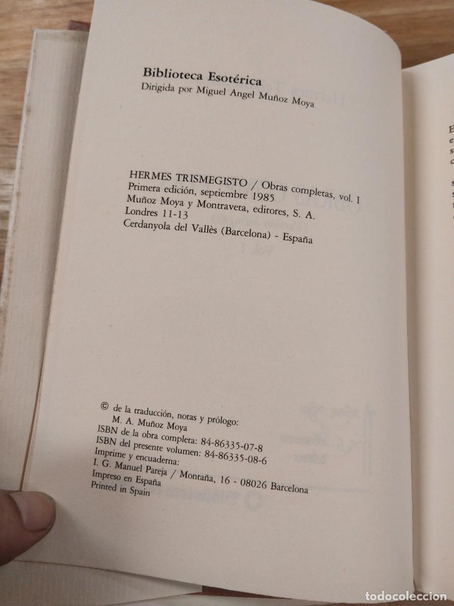 Libros de segunda mano: Hermes Trimegisto. Obras Completas I. Edici&oacute;n Biling&uuml;e - Foto 3