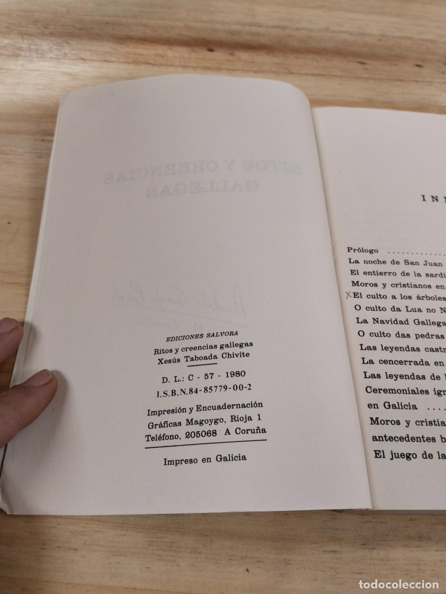 Libros de segunda mano: Ritos y Creencias Gallegas - Xes&uacute;s Taboada Chivite - Foto 4