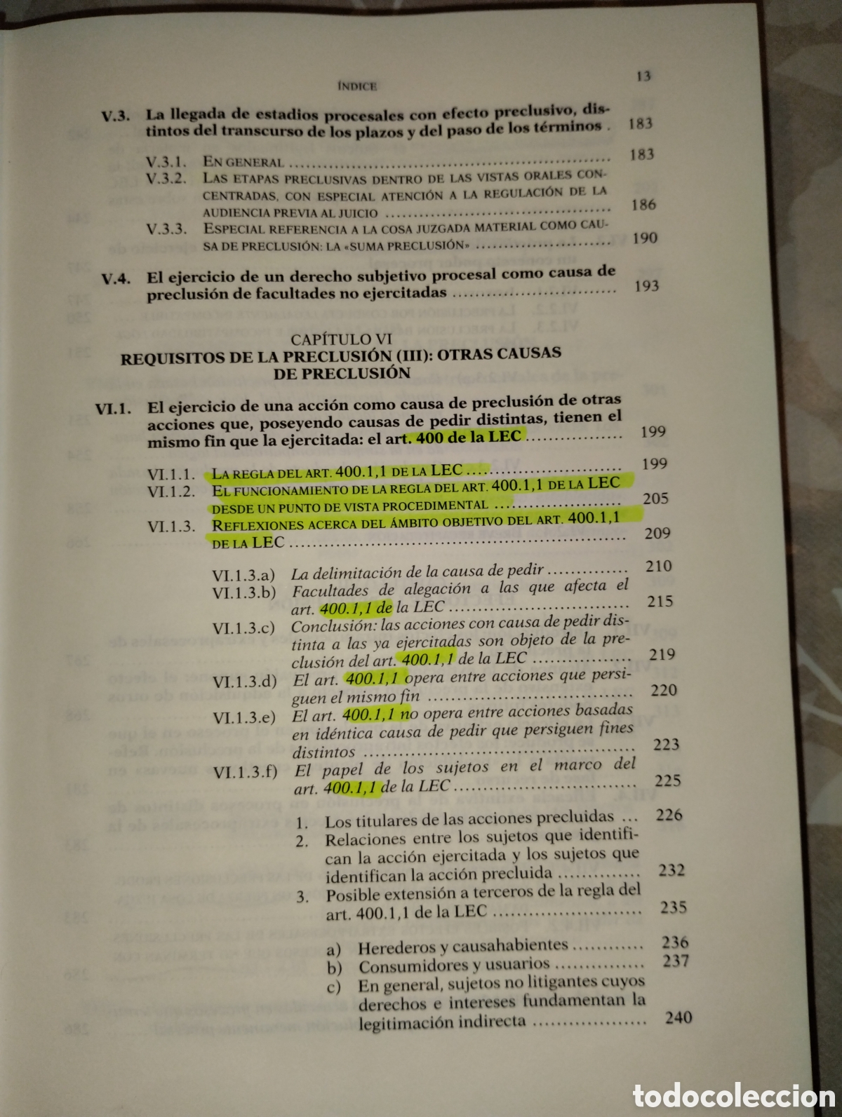 Libros de segunda mano: LA PRECLUSI&Oacute;N EN EL PROCESO CIVI - Foto 12