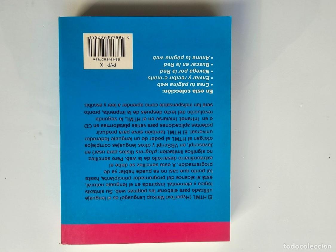 Libros de segunda mano: PROGRAMAR EN HTML. (Jean-Pierre Lovinfosse, como nuevo). - Foto 2