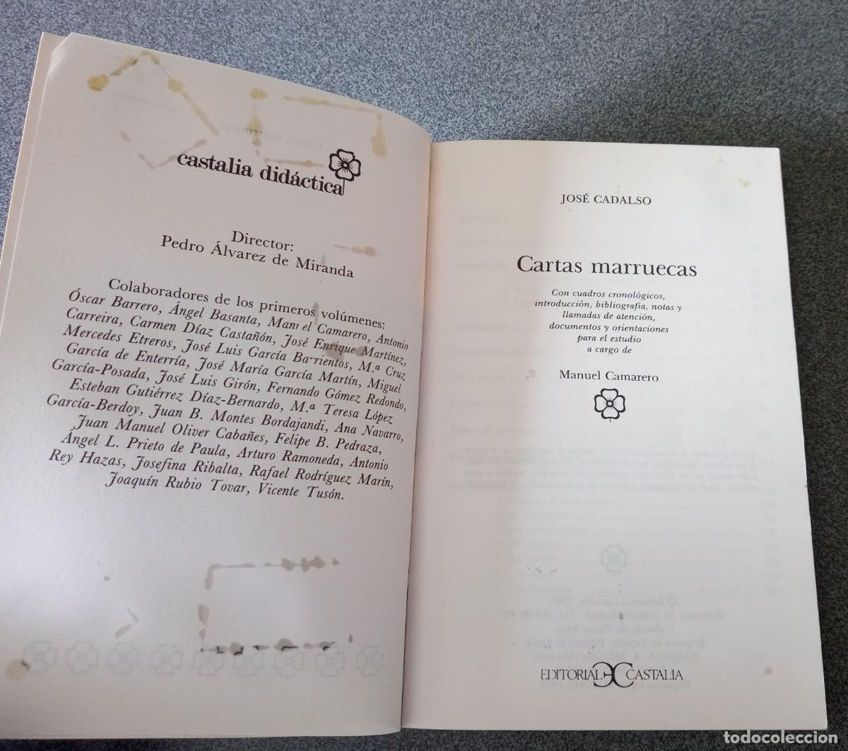 Libros de segunda mano: Cartas Marruecas Jos&eacute; Cadalso - Foto 4