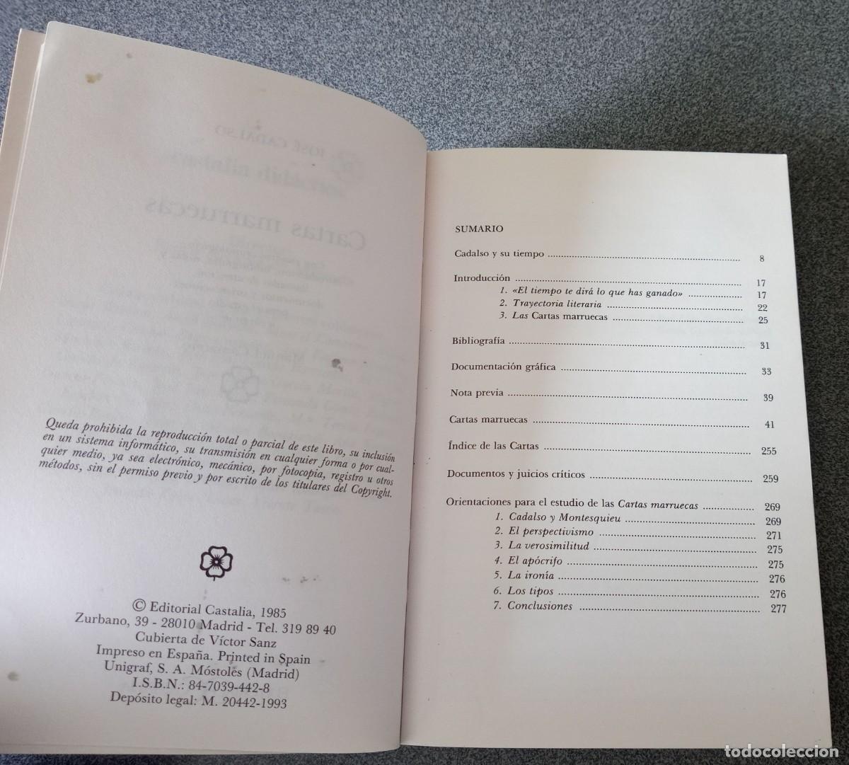 Libros de segunda mano: Cartas Marruecas Jos&eacute; Cadalso - Foto 5