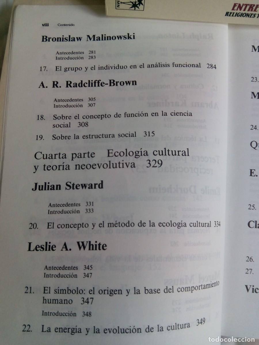 Libros de segunda mano: ANTROPOLOG&Iacute;A. LECTURAS / PAUL BOHANNAN, MARK GLAZER - Foto 8
