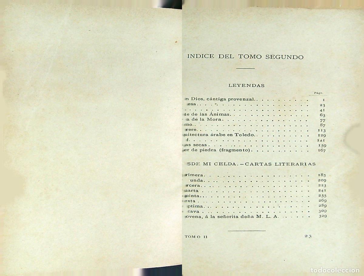 Libros de segunda mano: GUSTAVO A. BECQUER - OBRAS - 5&ordf; EDICI&Oacute;N - TOMO SEGUNDO - 1904 - MADRID - Foto 3