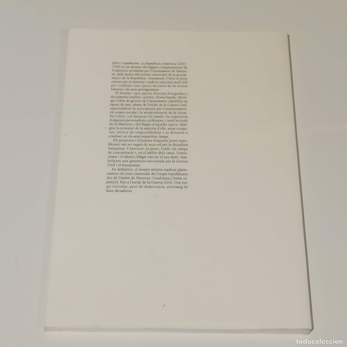 Libros de segunda mano: Joves i replicans La republica a Manresa - Foto 2