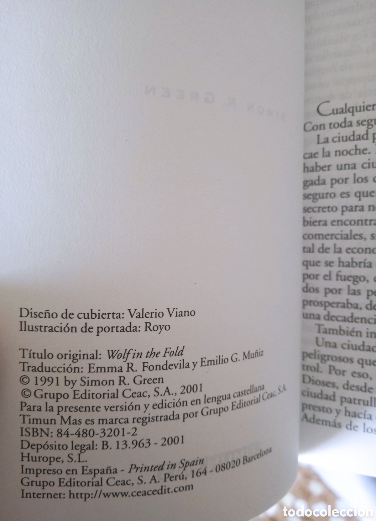 Libros de segunda mano: Un lobo en el reba&ntilde;o/ Simon R Green - Foto 4