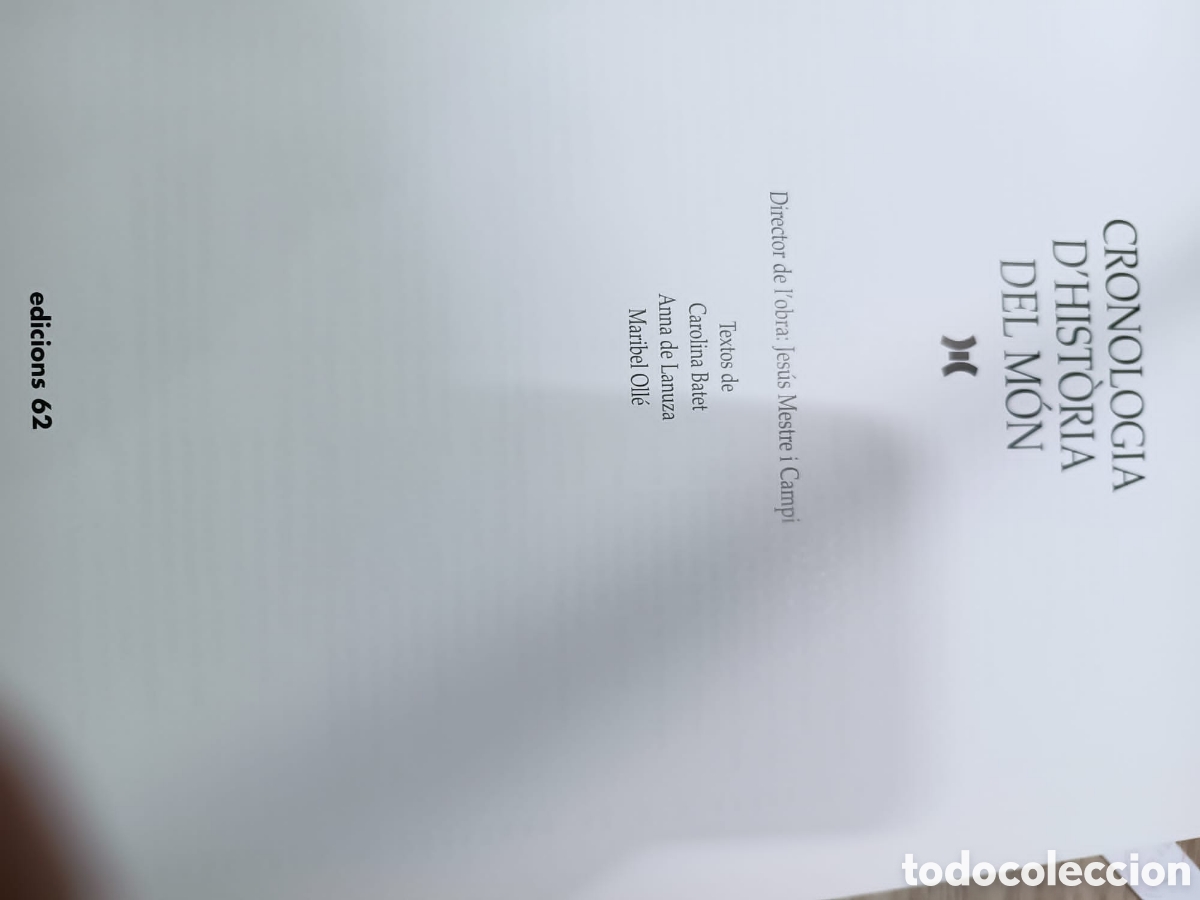 Libros de segunda mano: Cronolog&iacute;a dHist&ograve;ria del m&oacute;n - Foto 2