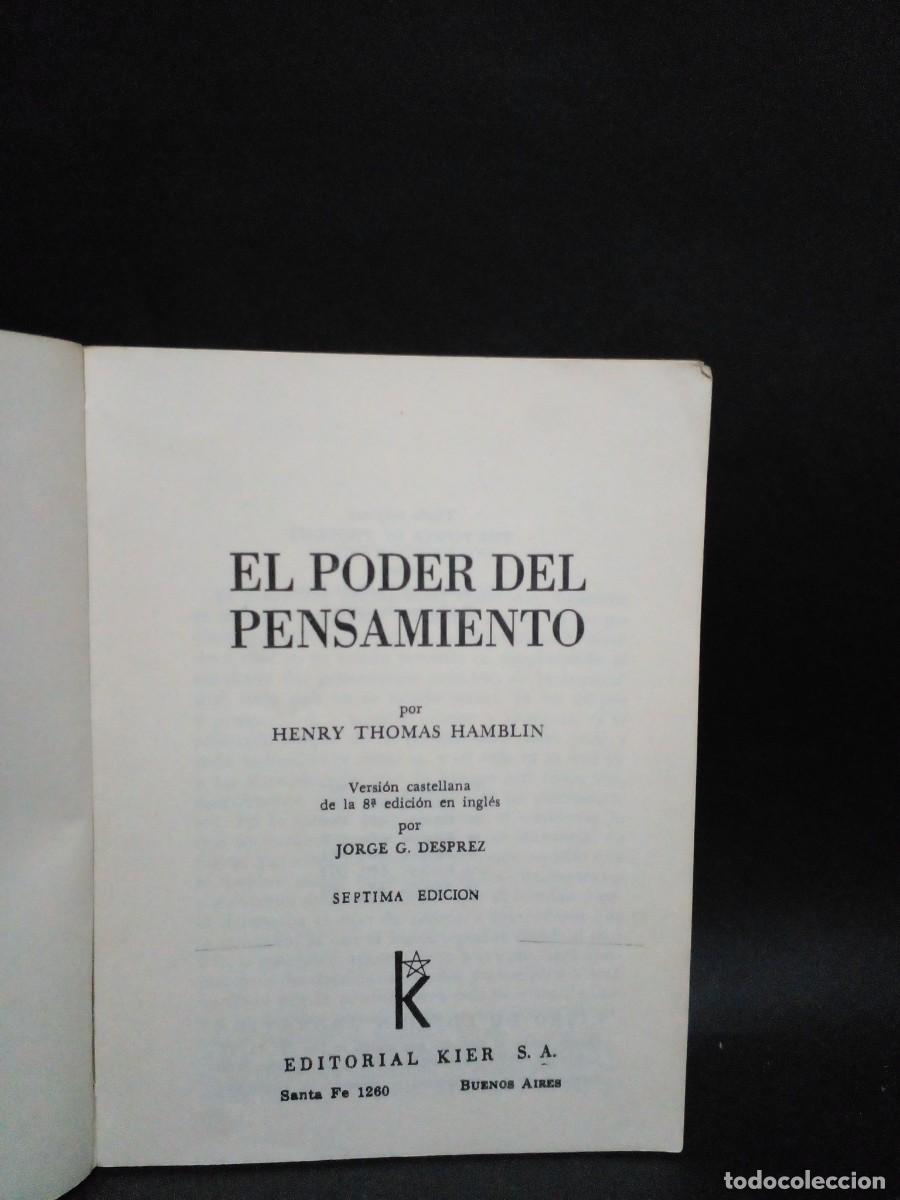 Libros de segunda mano: HENRY THOMAS HAMBLIN-EL PODER DEL PENSAMIENTO-1957 - Foto 2