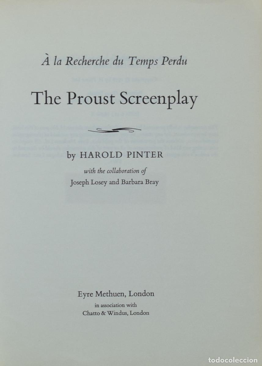 Libros de segunda mano: THE PROUST SCREENPLAY - Harold PINTER - Foto 2