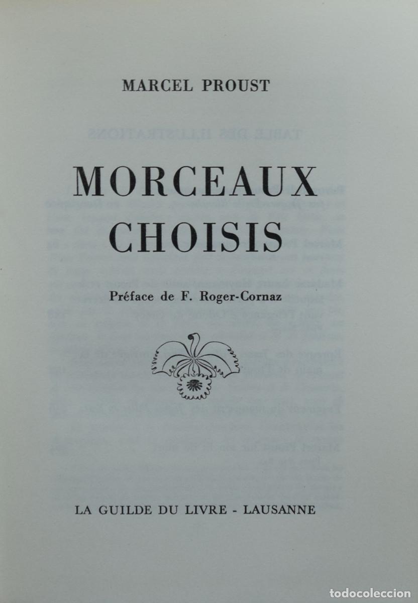 Libros de segunda mano: MORCEAUX CHOISES - Marcel PROUST - Foto 1