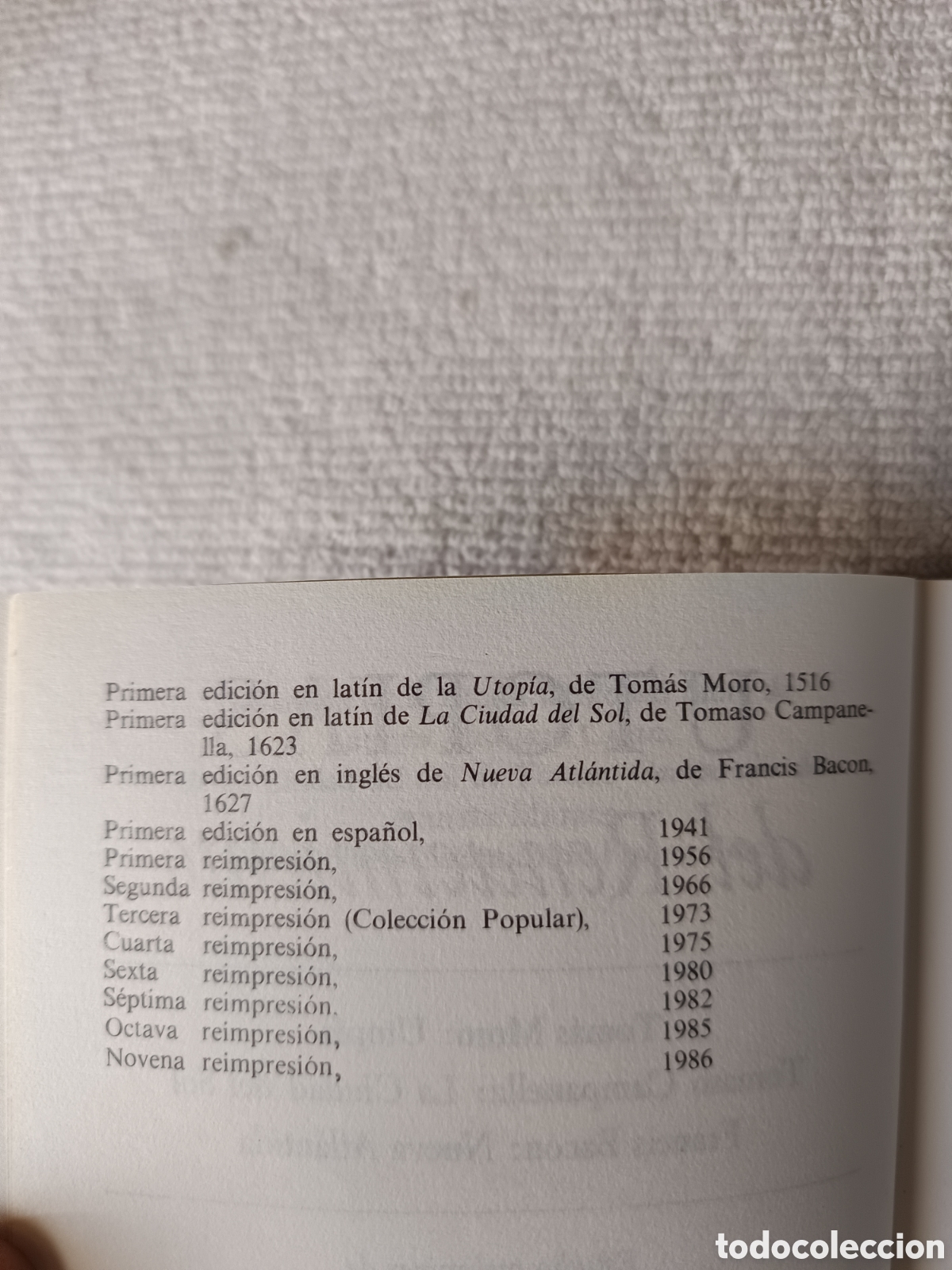 Libros de segunda mano: Utop&iacute;as del Renacimiento. Moro. Campanella. Bacon - Foto 5