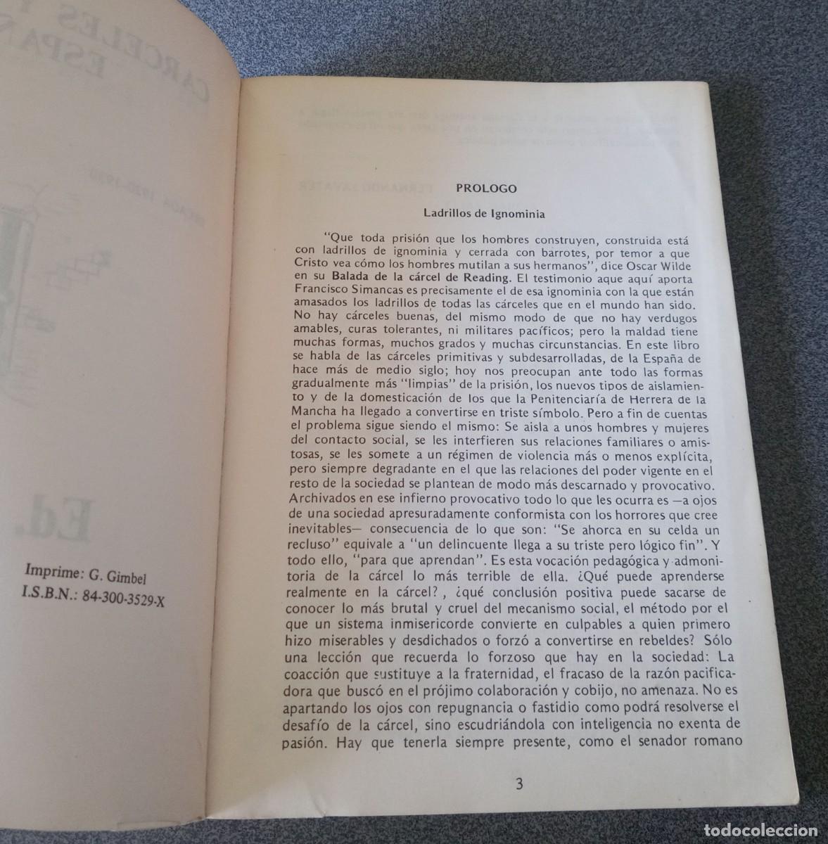 Libros de segunda mano: C&aacute;rceles Y Prisiones Espa&ntilde;olas 1920 1930 Francisco Simancas - Foto 4