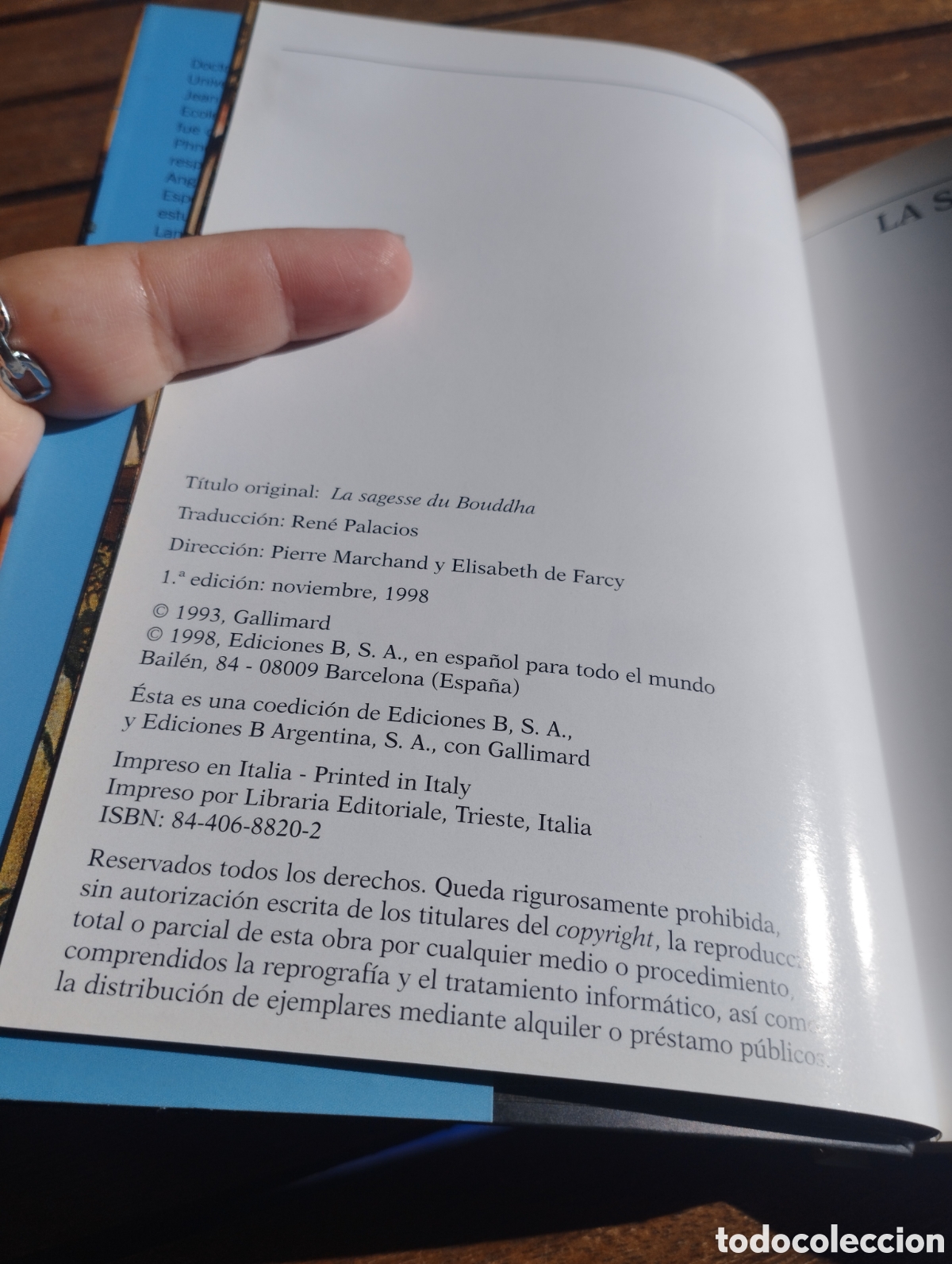Libros de segunda mano: La sabidur&iacute;a de Buda Jean Boisselier Ediciones B 1ra. Ed. 1998 - Foto 4