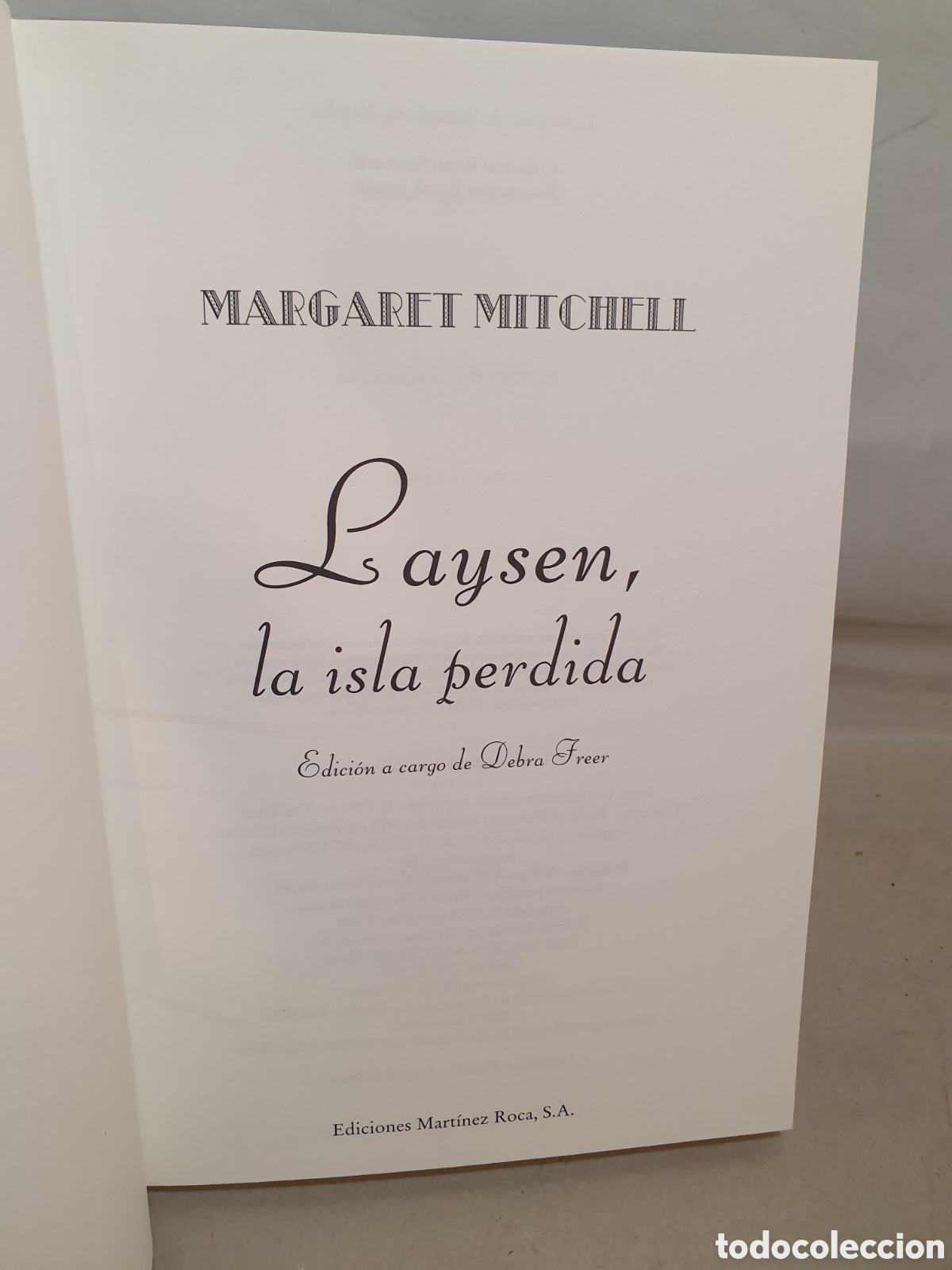 Libros de segunda mano: MARGARET MITCHELL. LAYSEN, LA ISLA PERDIDA. EDICIONES MARRIMEZ ROCA 1996. - Foto 1