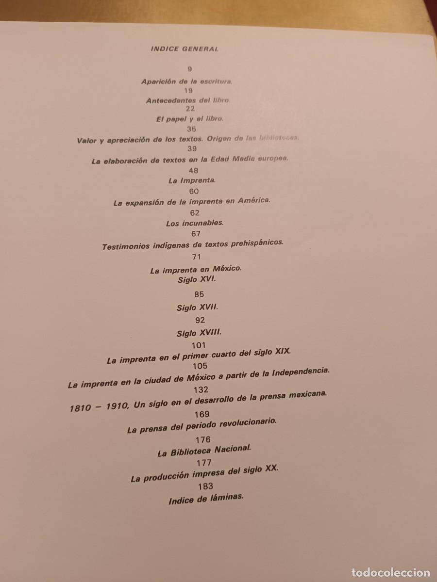 Libros de segunda mano: ORIGEN, DESARROLLO Y PROYECCION DE LA IMPRENTA EN MEXICO. - Foto 4