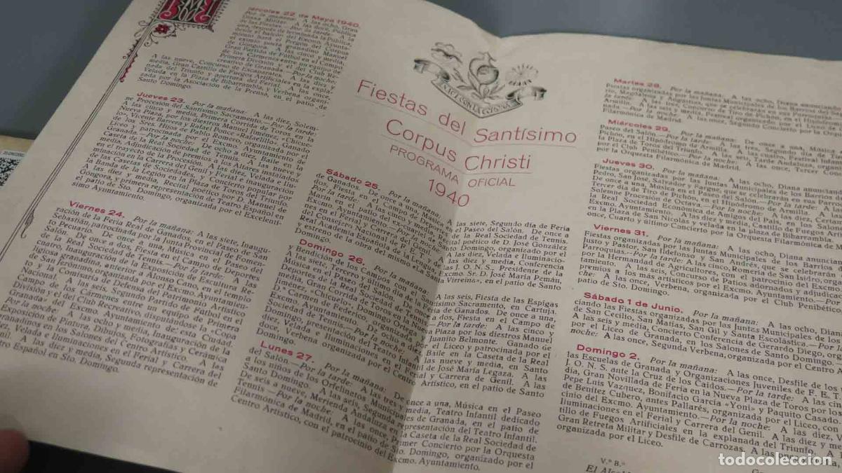 Libros de segunda mano: PROGRAMA. CORPUS CHRISTI. GRANADA. 1940 - Foto 2