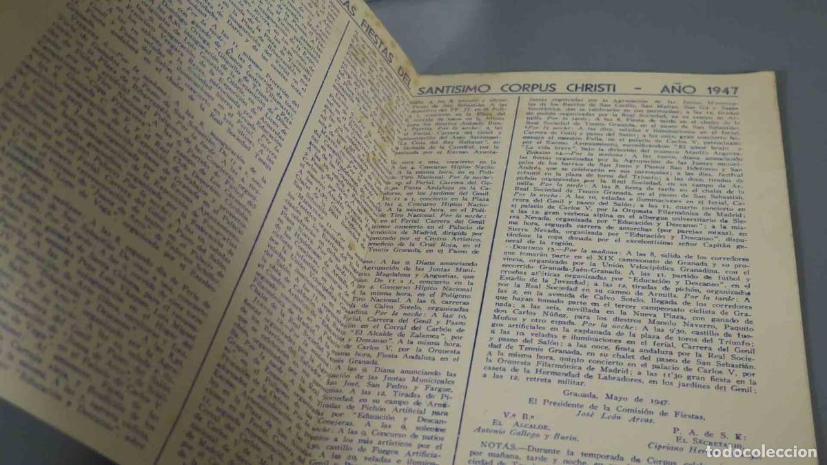 Libros de segunda mano: PROGRAMA. CORPUS CHRISTI. GRANADA. 1947 - Foto 2