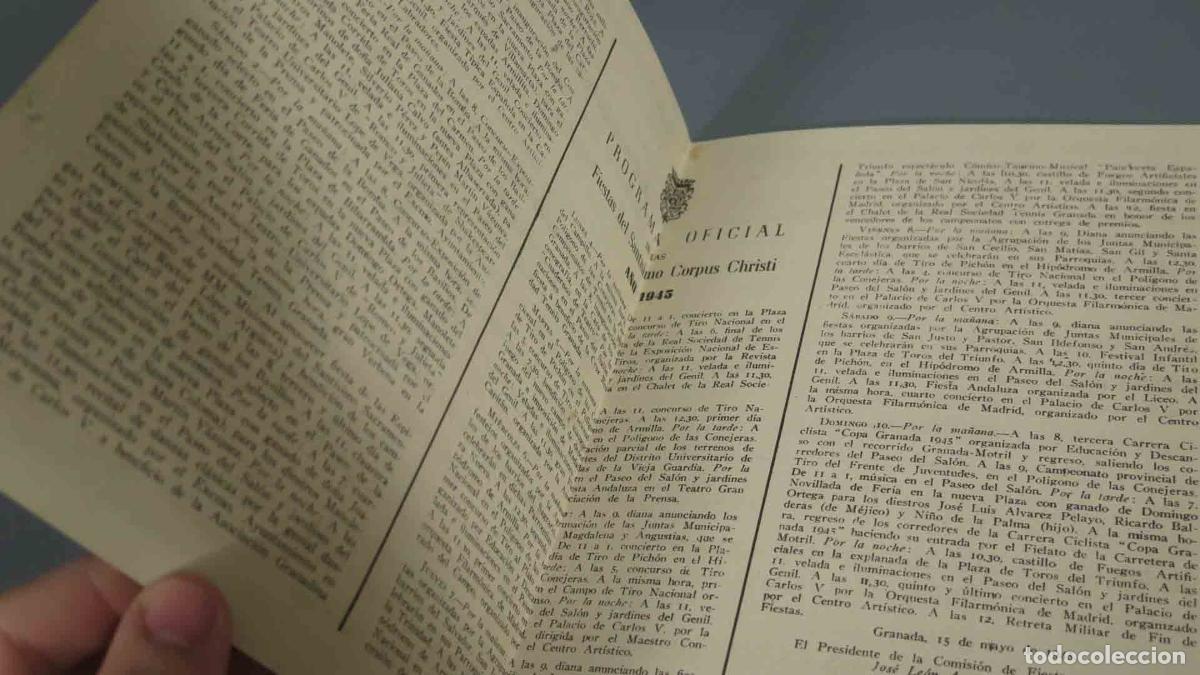 Libros de segunda mano: PROGRAMA. CORPUS CHRISTI. GRANADA. 1945 - Foto 2
