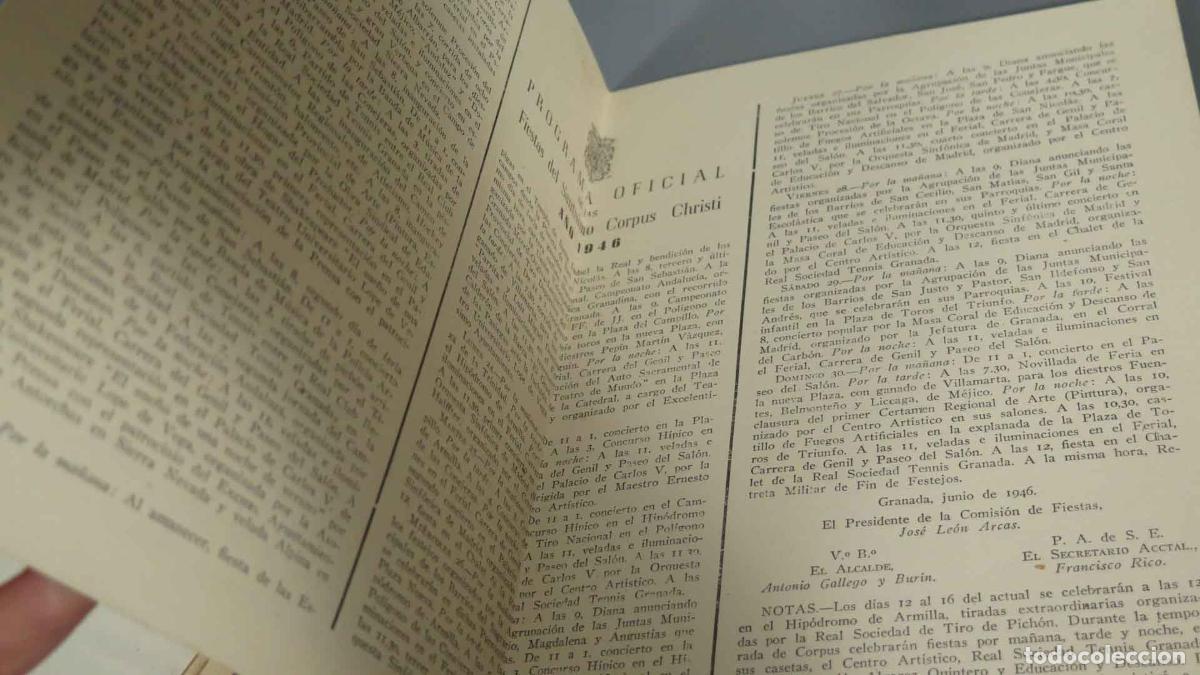 Libros de segunda mano: PROGRAMA. CORPUS CHRISTI. GRANADA. 1946 - Foto 2