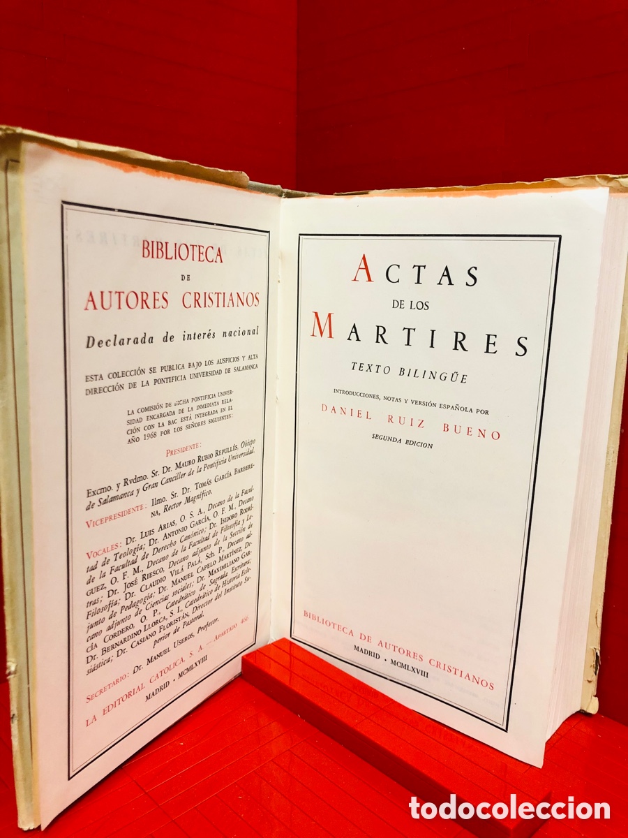 Libros de segunda mano: ACTAS DE LOS MARTIRES - TEXTO BILINGUE ● DANIEL RUIZ BUENO - Foto 3
