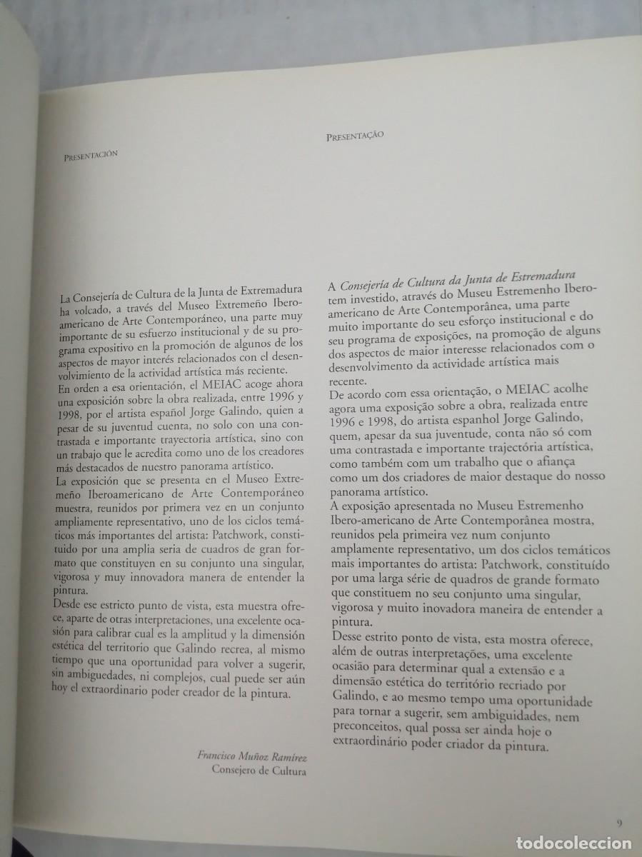 Libros de segunda mano: Jorge Galindo. Patchwork, 1996-1998 (Primera edici&oacute;n, tapa dura) - Foto 8