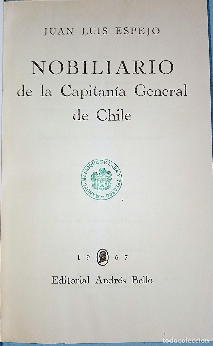 Libros de segunda mano: NOBILIARIO DE LA CAPITAN&Iacute;A GENERAL DE CHILE - Foto 4