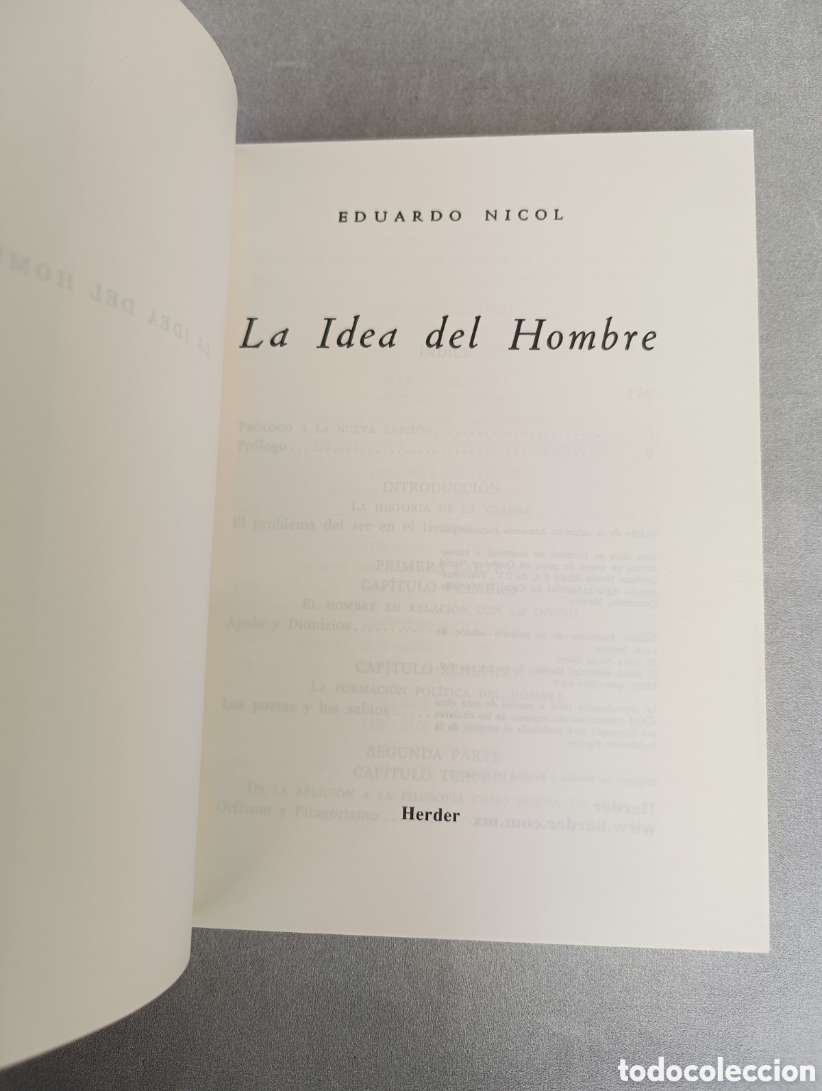 Libros de segunda mano: La idea del hombre. Eduardo Nicol. - Foto 5
