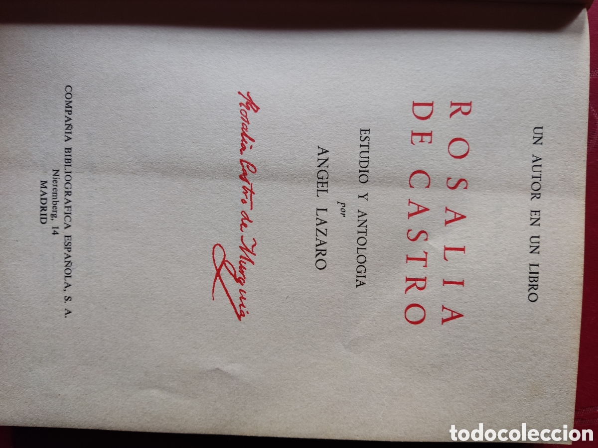 Libros de segunda mano: Rosal&iacute;a de Castro ( a&ntilde;o 1966 ) - Foto 2
