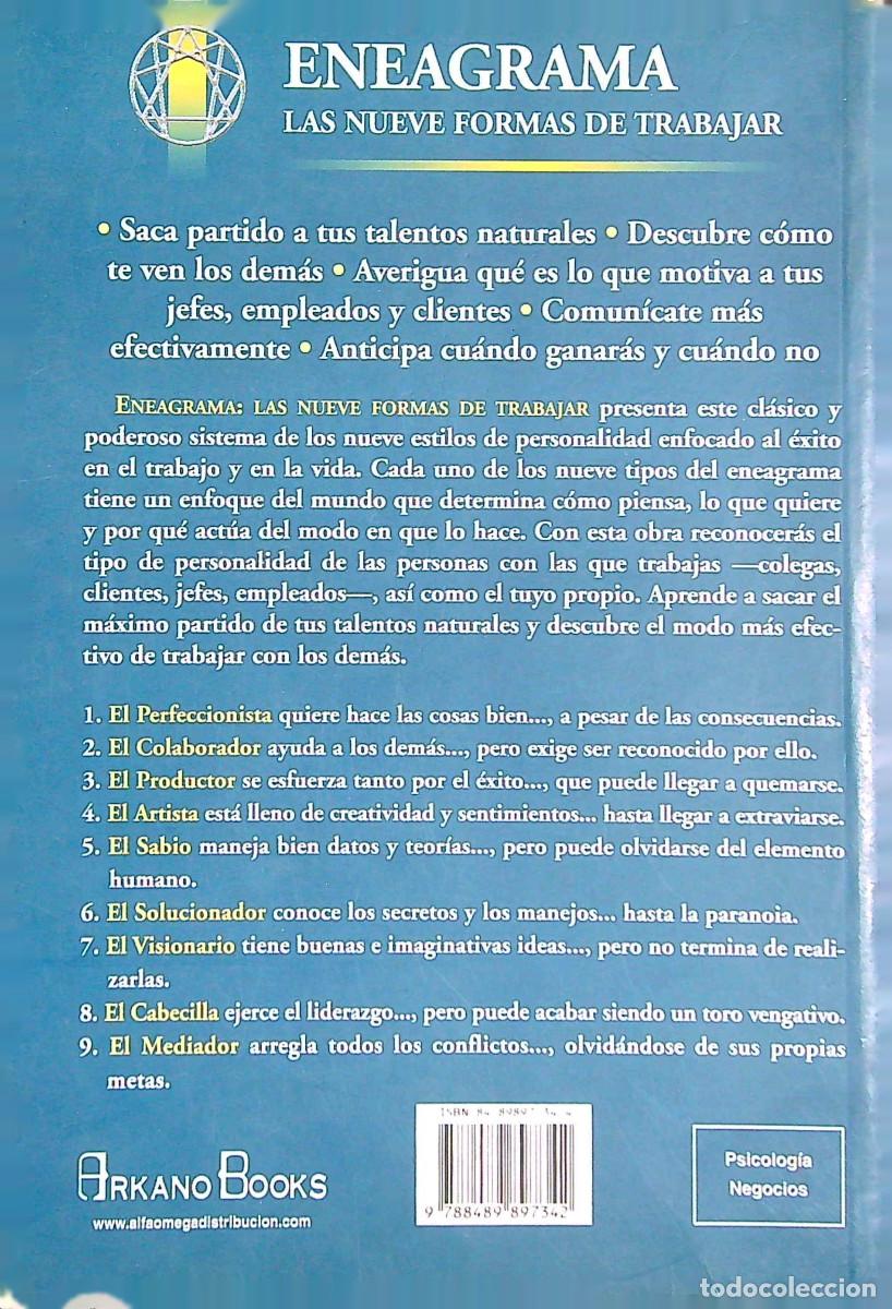 Libros de segunda mano: ENEAGRAMA LAS 9 FORMAS DE TRABAJAR - MICHAEL J. GOLDBERG - 2000 - MADRID - Foto 4