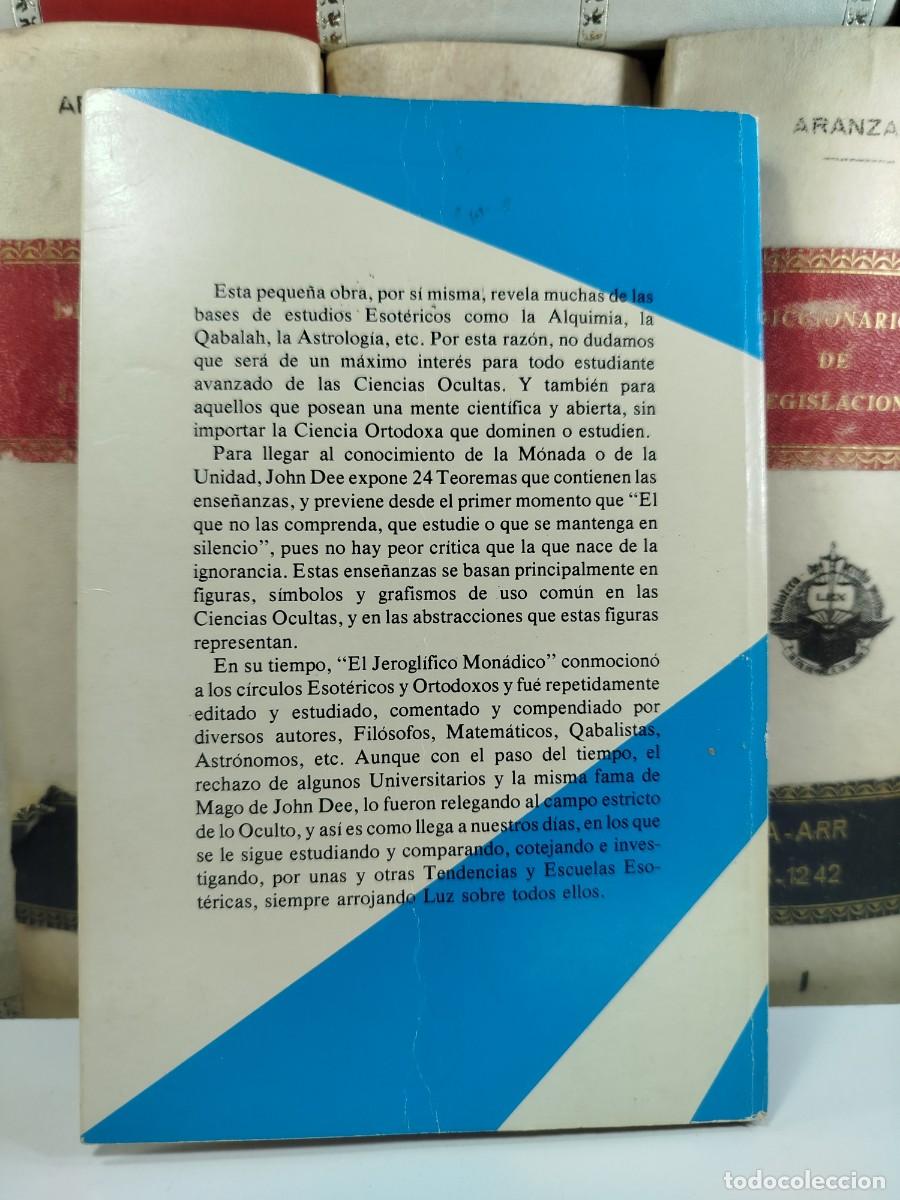 Libros de segunda mano: EL JEROGL&Iacute;FICO MON&Aacute;DICO. John Dee. Editorial Humanitas, 1.&ordf; edici&oacute;n 1987 - Foto 2