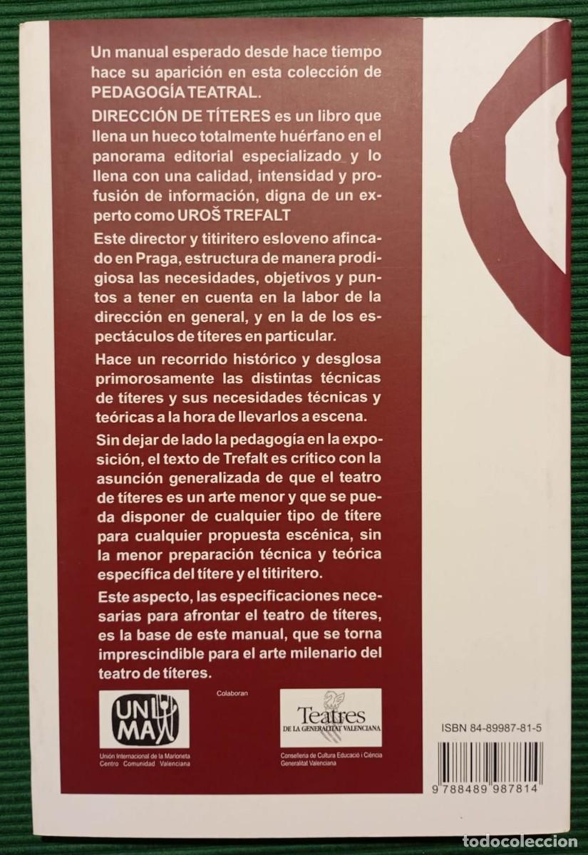 Libros de segunda mano: Libro &rdquo;Direcci&oacute;n de T&iacute;teres&rdquo;, de Uros Trefalt - Foto 3