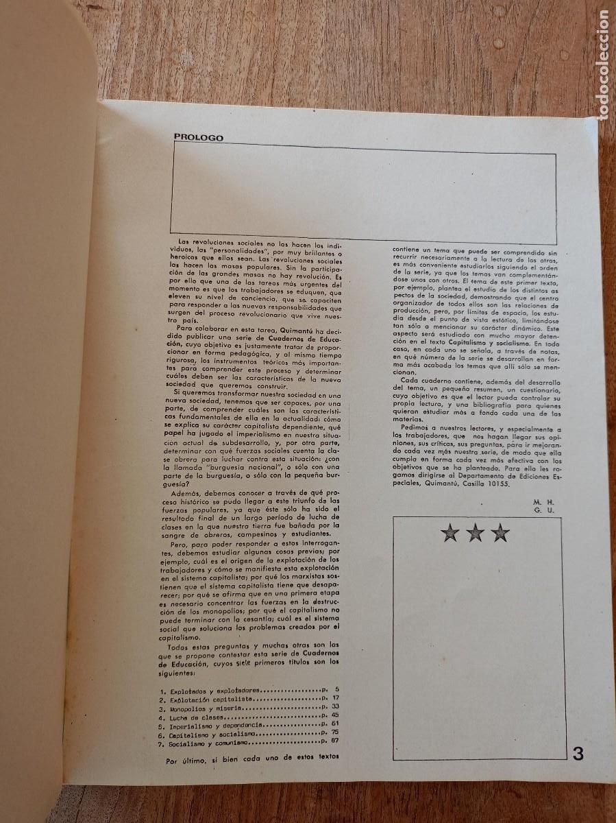 Libros de segunda mano: CUADERNOS DE EDUCACI&Oacute;N POPULAR. CHILE 1972 - Foto 5