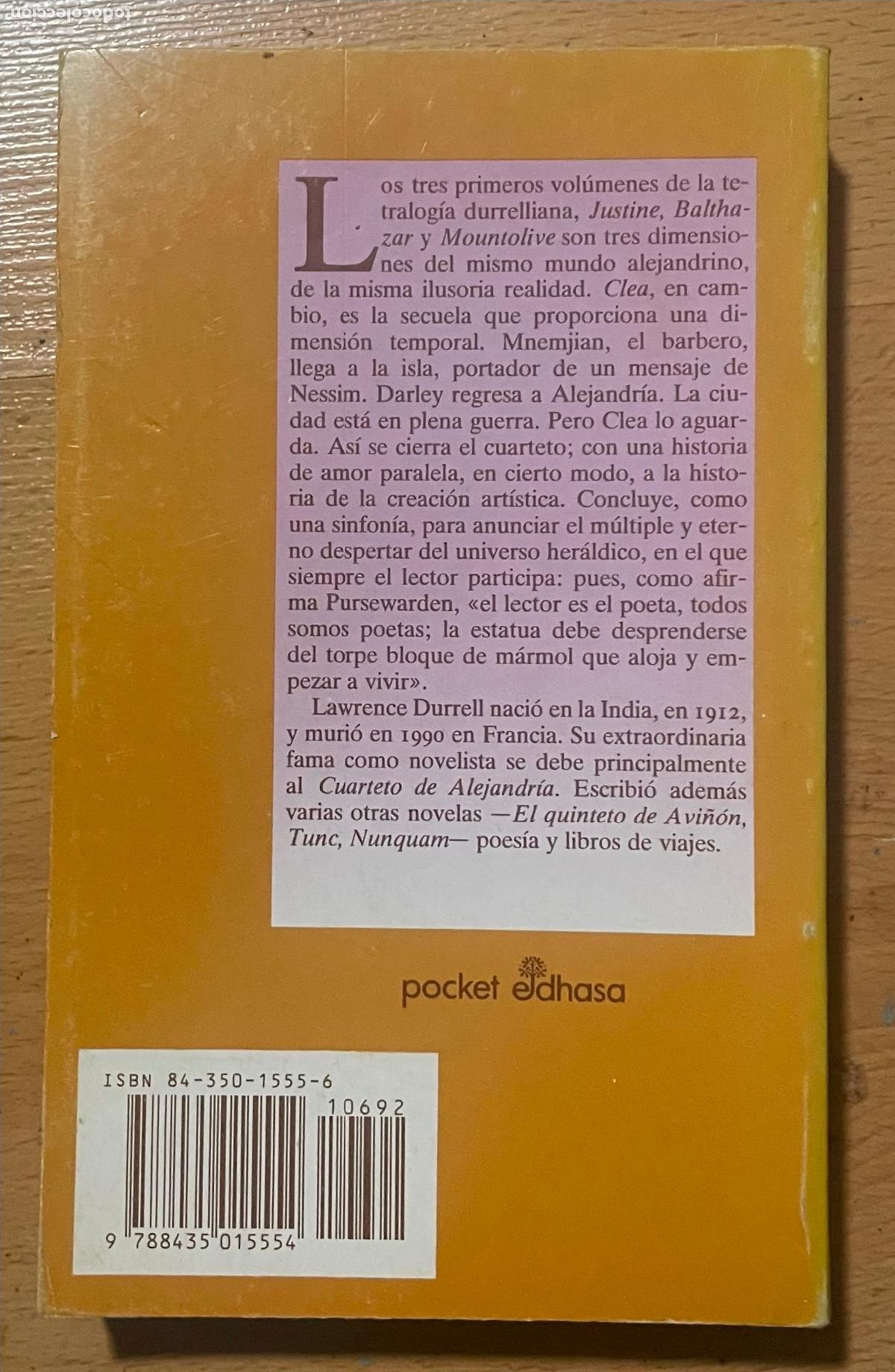 Libros de segunda mano: CLEA, El cuarteto de alejandria, Lawrence Durrell - Foto 2