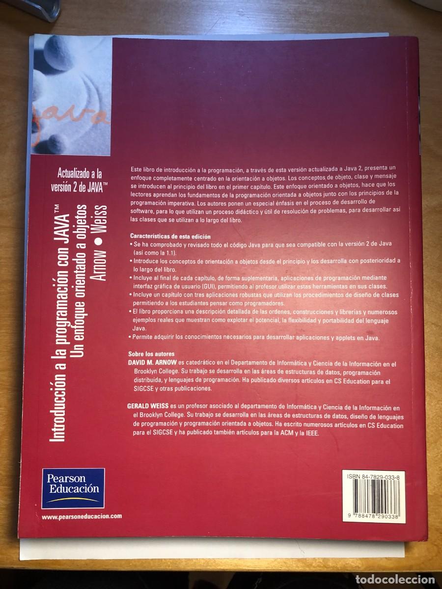 Libros de segunda mano: INTRODUCCION A LA PROGRAMACION CON JAVA: DAVID ARNOW y GERALD WEISS - Foto 2