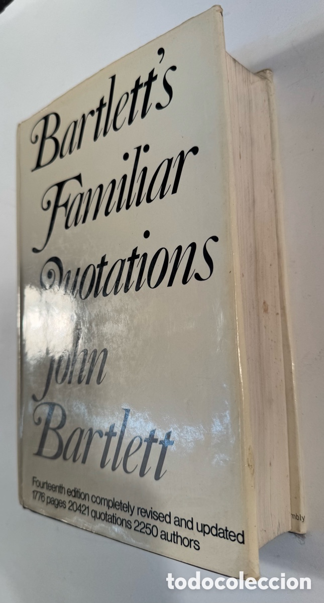 Libros de segunda mano: Bartletts Familiar Quotations. John Bartlett. Hard back, 1968. Macmillan. - Foto 11