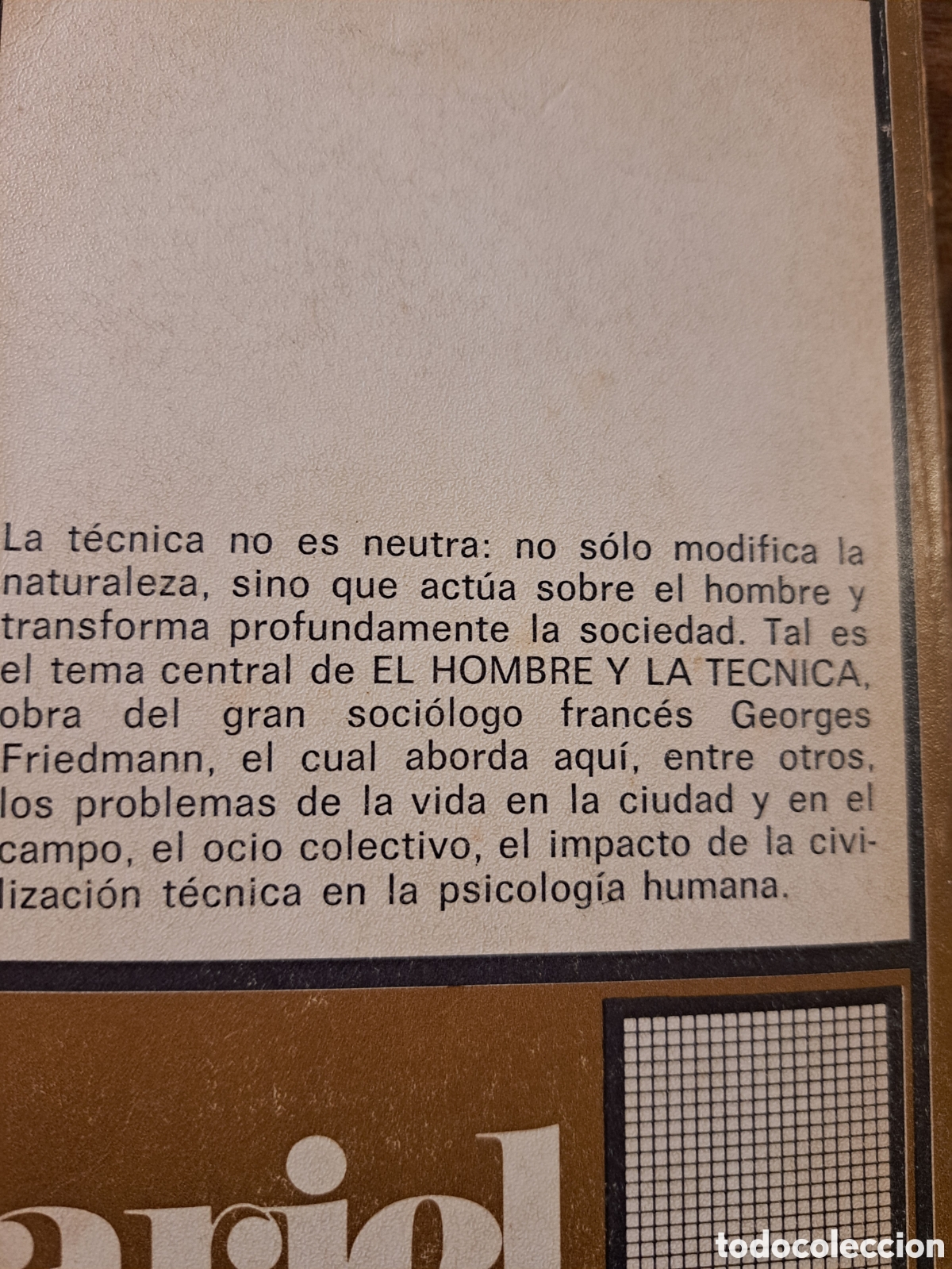 Libros de segunda mano: El hombre y la t&eacute;cnica Georges Friedmann - Foto 2