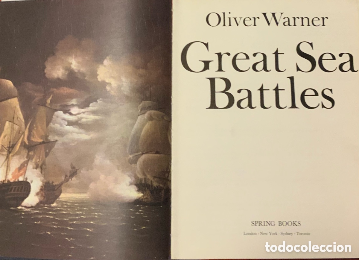 Libros de segunda mano: Great Sea Battles. Oliver Warner - Foto 1